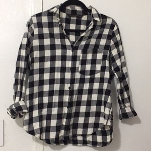 Zara black and white gingham button down
